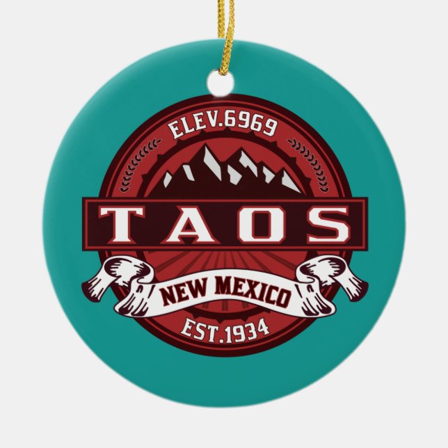 Taos New Mexico Est 1934 Christmas Ornament (Front)