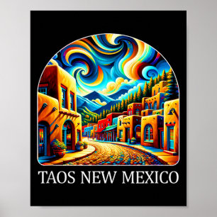Taos New Mexico - Expressionism Art - Poster