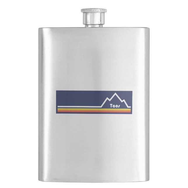 Taos, New Mexico Hip Flask (Front)