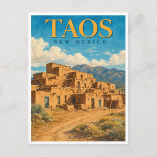 Taos New Mexico Taos Pueblo GeoSaga Postcard