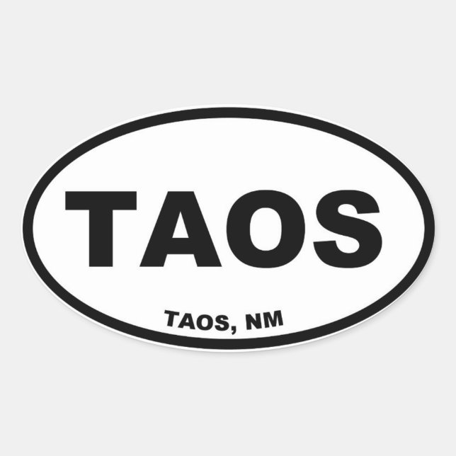 Taos Oval Sticker (Front)