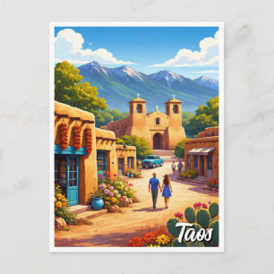 Taos Pueblo New Mexico Postcard