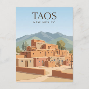 Taos Pueblo New Mexico Postcard