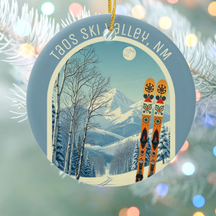 Taos Ski Valley New Mexico ski souvenir  Ceramic Ornament