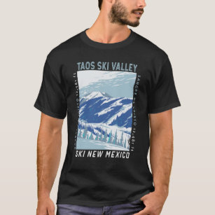 Taos Ski Valley Ski Area Winter New Mexico Vintage T-Shirt