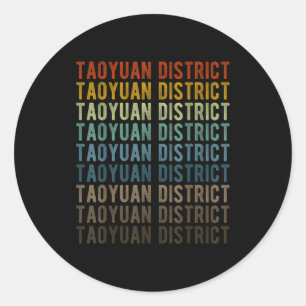 Taoyuan District City Taiwan Retro Classic Round Sticker