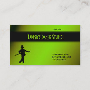 Tap Dance Business Card - Black n Green
