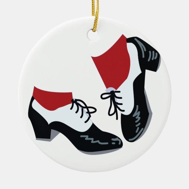 Tap Dance Ceramic Tree Decoration (Front)