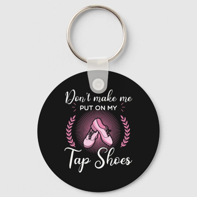 Tap Dance Dancing Dancer Rhythm Tapping Shoes Soft Key Ring (Front)