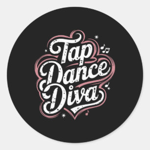 Tap Dance Diva Classic Round Sticker