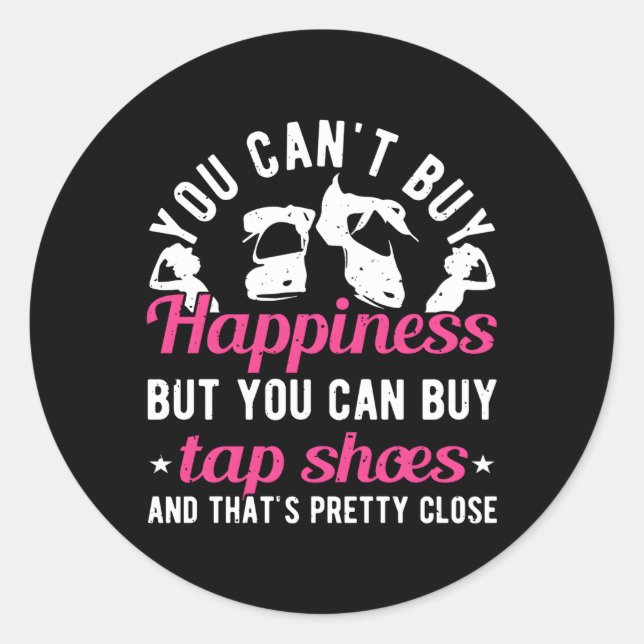 Tap Dance Hapess Tap Shoes Tap Dancer Classic Round Sticker (Front)
