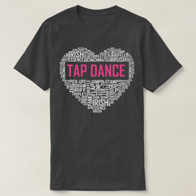 Tap Dance Love Heart T-Shirt (Design Front)