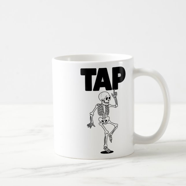 Tap Dance Lover Skeleton Dancing Teacher Dancer  Coffee Mug (Right)