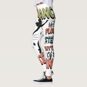 Tap Dance Retro Design gift for Tap Dancer Leggings