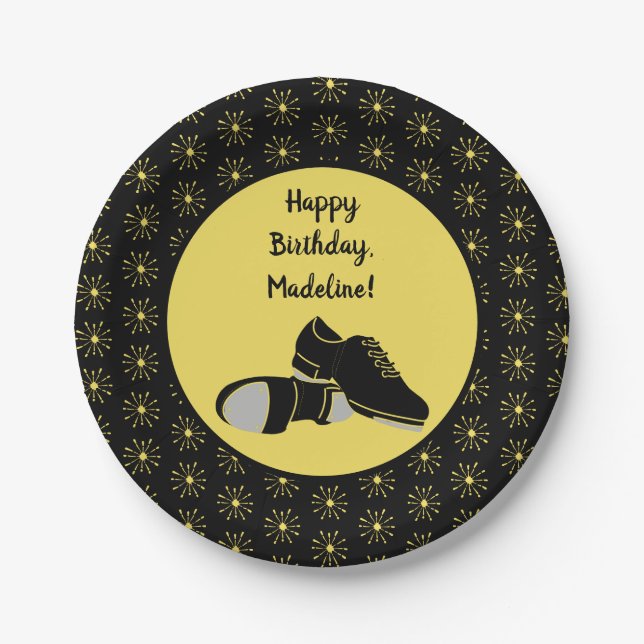 Tap Dance Shoes Tap Dancers Party Paper Plate (Front)