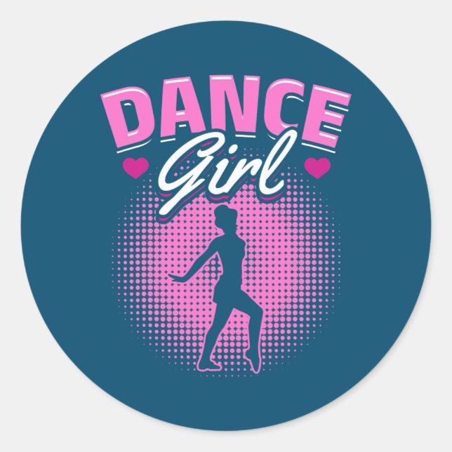 Tap Dance Tap Dancing Dance Girl  Classic Round Sticker (Front)