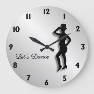 Tap Dancer Let's Dance Large Clock