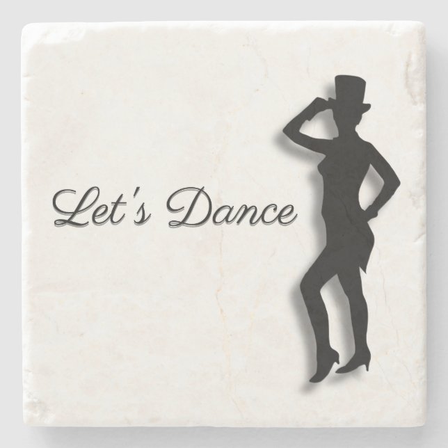 Tap Dancer Let's Dance Stone Coaster (Front)