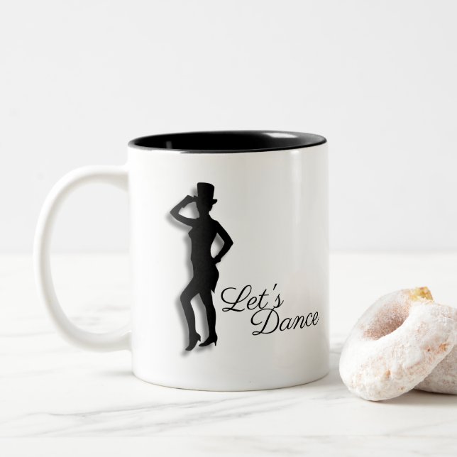 Tap Dancer Let's Dance Two-Tone Coffee Mug (With Donut)