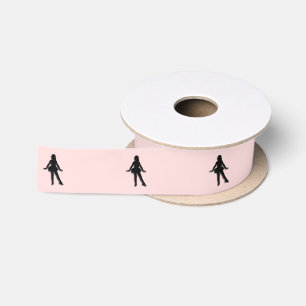 Tap Dancer Pink Satin Ribbon