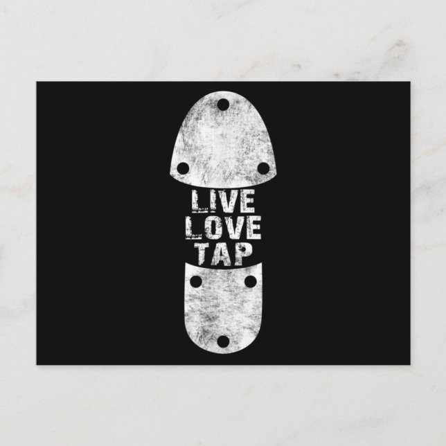 Tap Dances - Live Love Tap Distressed for Tap Postcard (Front)