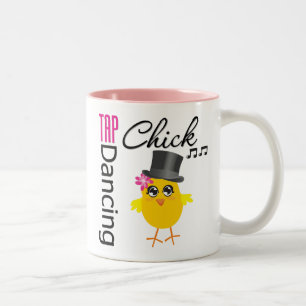 Tap Dancing Chick 2 Two-Tone Coffee Mug