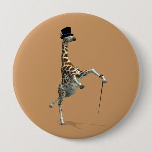 Tap Dancing Giraffe 10 Cm Round Badge