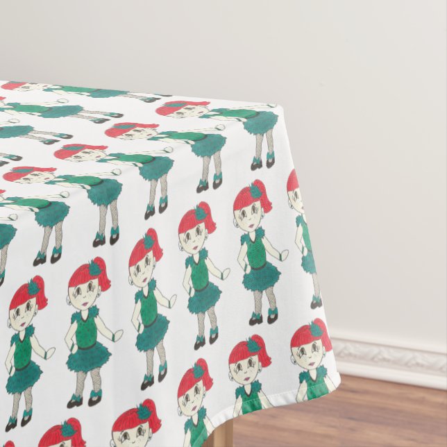 Tap Dancing Girl Dance Recital Tapdance Teacher Tablecloth (In Situ)