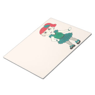 Tap Dancing Girl Dance Teacher Recital Gift Teal Notepad