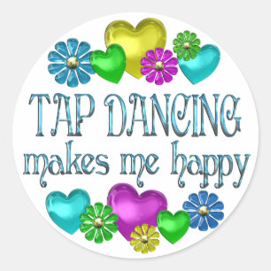 Tap Dancing Happiness Classic Round Sticker