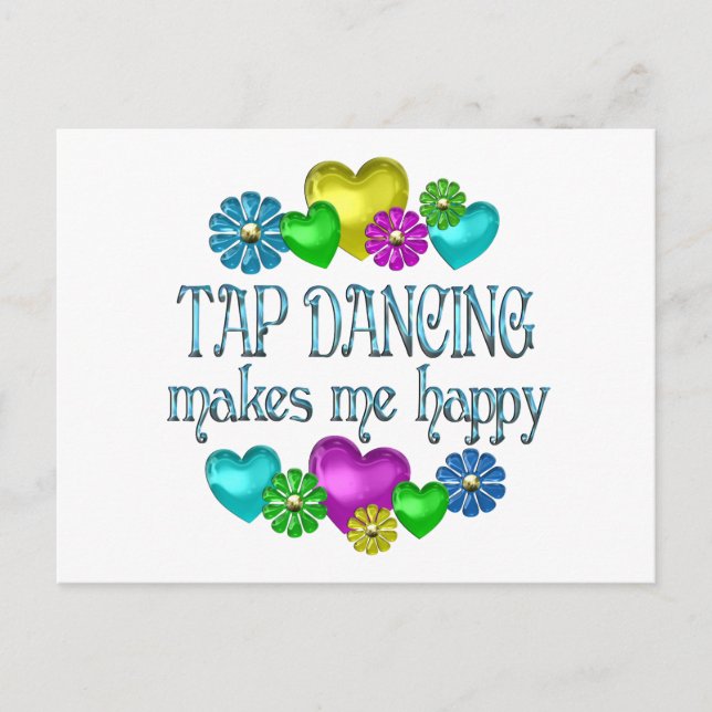 Tap Dancing Happiness Postcard (Front)
