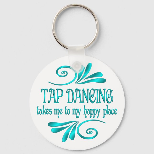 Tap Dancing Happy Place Key Ring (Front)