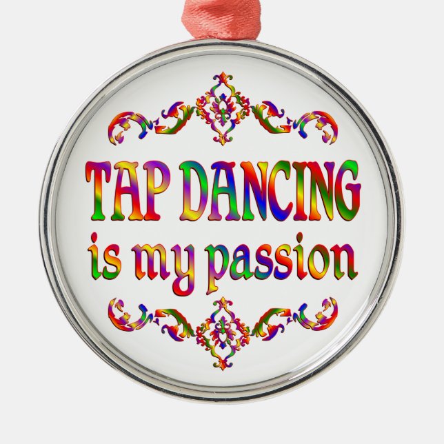Tap Dancing Passion Metal Tree Decoration (Front)