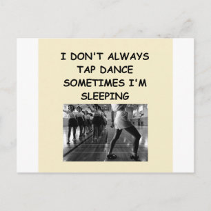 tap dancing postcard