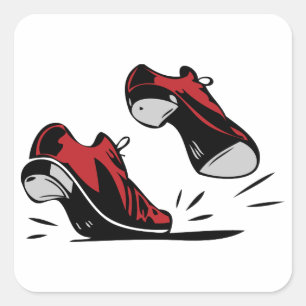 Tap Dancing Shoes Square Sticker