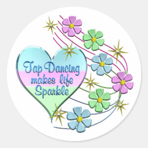Tap Dancing Sparkles Classic Round Sticker