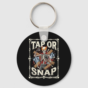 Tap Or Snap Skeleton MMA Fighter Grappling Art Key Ring