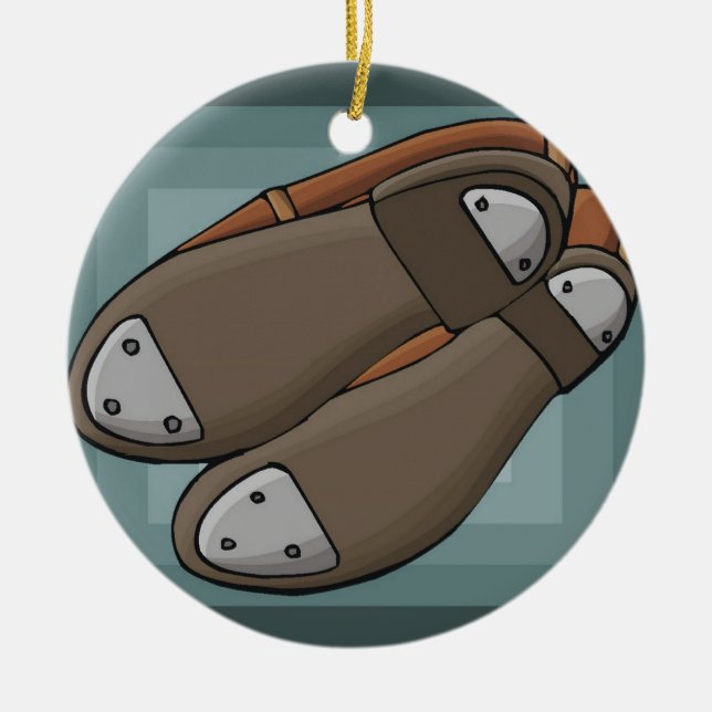 Tap Shoes Ceramic Ornament (Front)