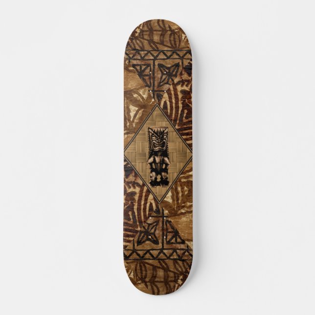 Tapa Tiki Hawaiian Skateboard (Front)