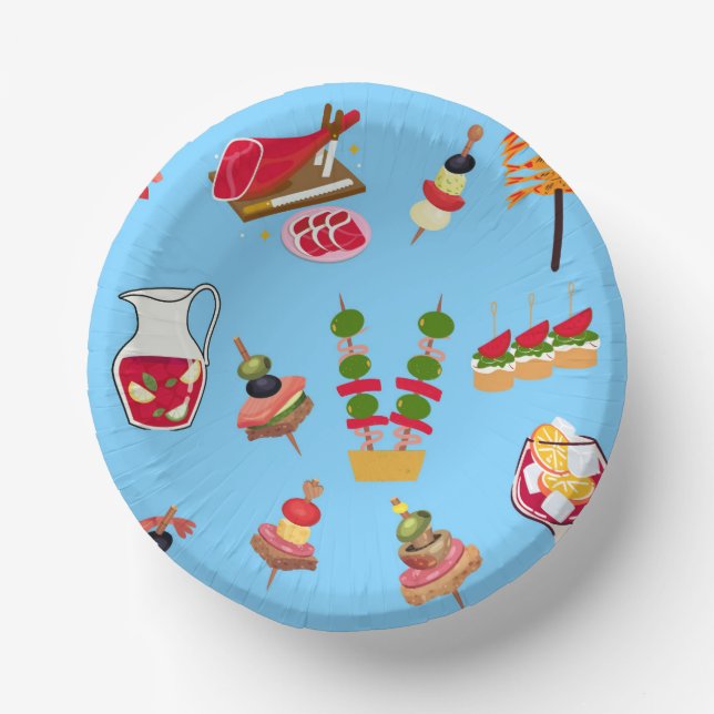  Tapas Party Paper Plate (Front)