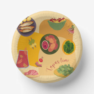 Tapas Time Paper Plate