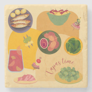  Tapas Time Stone Coaster