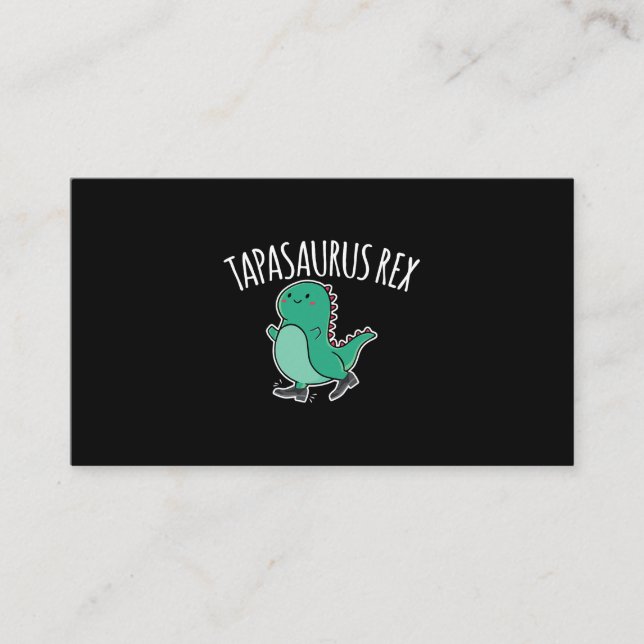 Tapasaurus Rex Tap Dance Dinosaur Dino Business Card (Front)