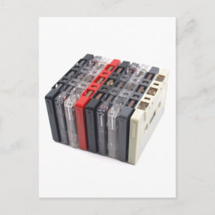 Tape cassette postcard