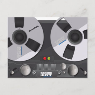 Tape Deck Recorder Postcard