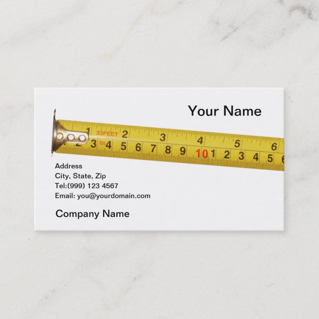 tape Measure Business Card (Front)