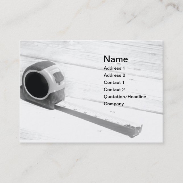 tape measure business card (Front)