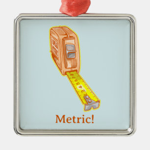 Tape measure metric system measuring tape metal ornament