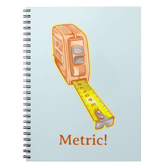 Tape measure metric system measuring tape notebook (Front)