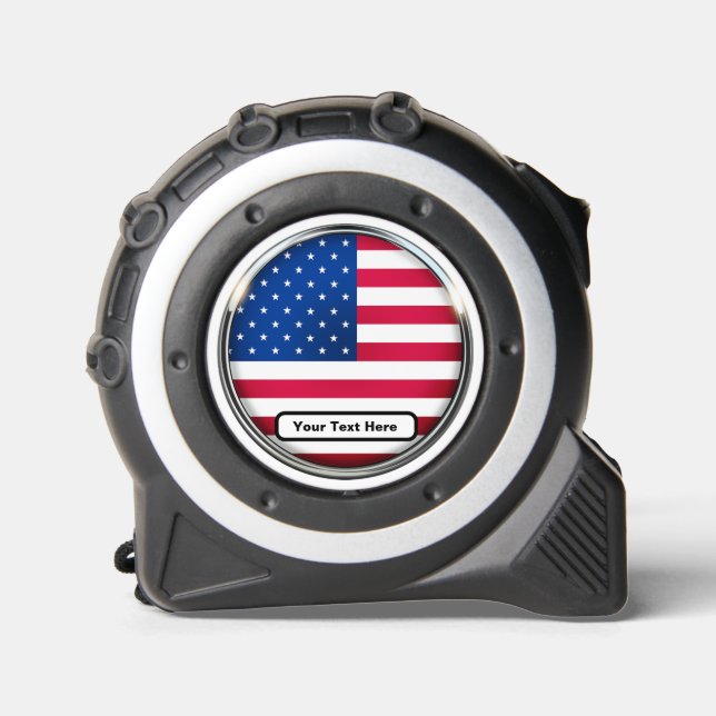 Tape Measure - Personalised USA Flag - Add Text 1 (Front)